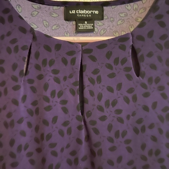 NWT Liz Claiborne Purple Blouse Size Small - Picture 6 of 8